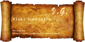 Viski Gabriella névjegykártya